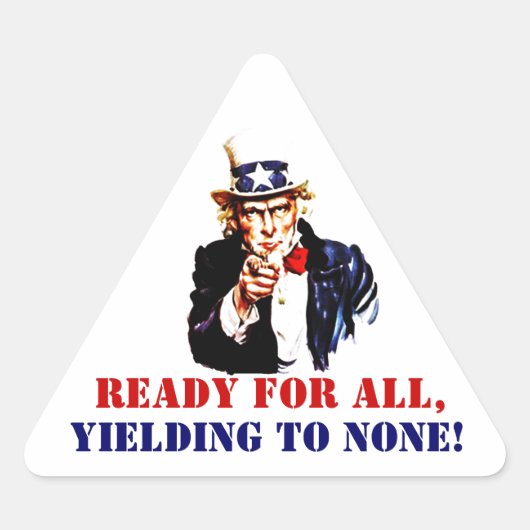 Aufkleber Vintag Uncle Sam Marines Slogan Yielding (Vorderseite)