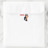 Aufkleber Vintag Uncle Sam THNX für Ihre Dienste (Tasche)