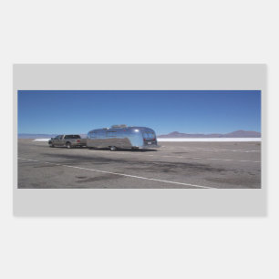 Aufkleber-Vintage Blechdose-Bonneville-Salz-Ebenen Rechteckiger Aufkleber