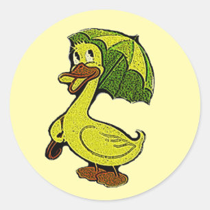 Aufkleber Vintage Duckdusche Ducky Dots Circle