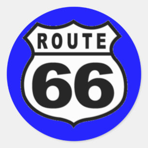 Aufkleber - VINTAGE ROUTE 66 AMERICANA