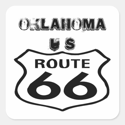 Aufkleber Vintage Route 66 Worn Staat Oklahoma USA (Vorderseite)