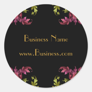 Aufkleber Vintage Schwarz Gold und Rosa