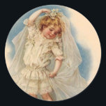 Aufkleber Vintage Viktorianische Braut Hochzeitsgo<br><div class="desc">Sweet Viktorianische Girl,  das auf einem Hochzeitskleid ausprobiert ~ Hübsch Vintage Viktorianische Hochzeitskleidung Sticker.. ideal für Erinnerungen,  Scrapbooking,  Crafting & Schreibwarenbedarf! Genießen Sie das Leben und danken Sie für Ihr Kommen!</div>