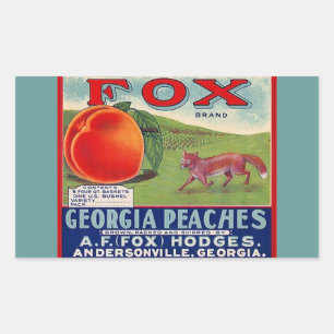 Aufkleber Vintage Werbung Fox Georgia Pfirsiche