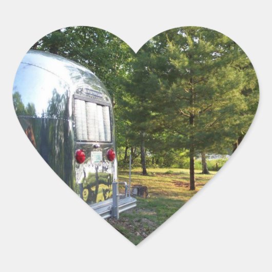 Aufkleber-Vintager Blechdose-Mirror Herz-Aufkleber (Vorderseite)