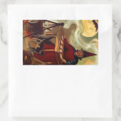 Aufkleber Vintages Halloween Tarot Schwarze Katze (Tasche)