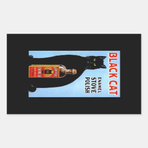 Aufkleber-Vintages Werbungs-schwarze Rechteckiger Aufkleber