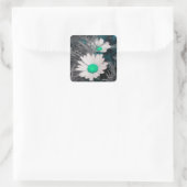 Aufkleber von White Shasta Daisy (w/Aqua) (Tasche)