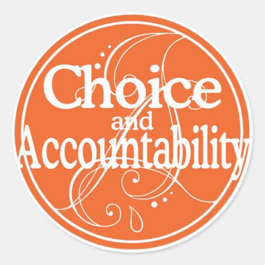 Aufkleber "Wahl und Rechenschaftspflicht" (Vorderseite)