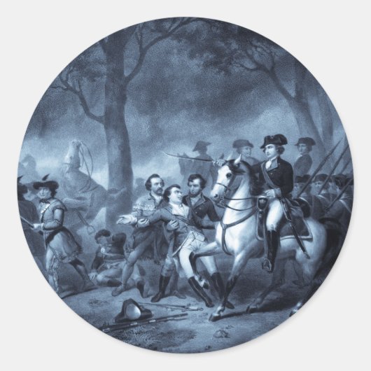 Aufkleber "Washington als Soldat" (Selen) (Vorderseite)