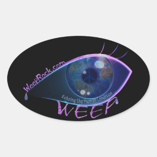 Aufkleber-WEEP das Band-Logo Ovaler Aufkleber