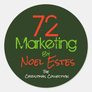 Aufkleber-Weihnachtssammlung des Logos 72marketing Runder Aufkleber