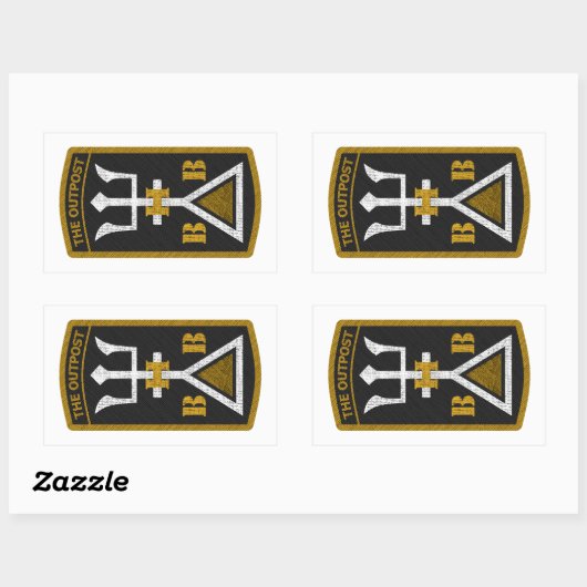 Aufkleber: weiß / OP-BHB Rechteckiger Aufkleber (Blatt)