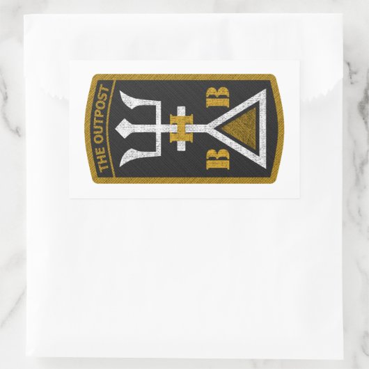 Aufkleber: weiß / OP-BHB Rechteckiger Aufkleber (Tasche)