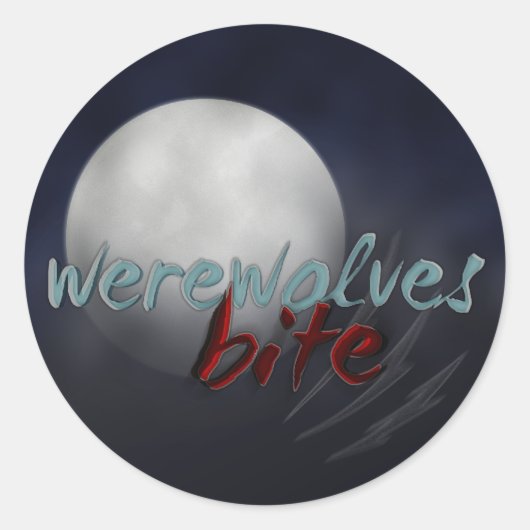 Aufkleber "Werwolves Bite" (Vorderseite)