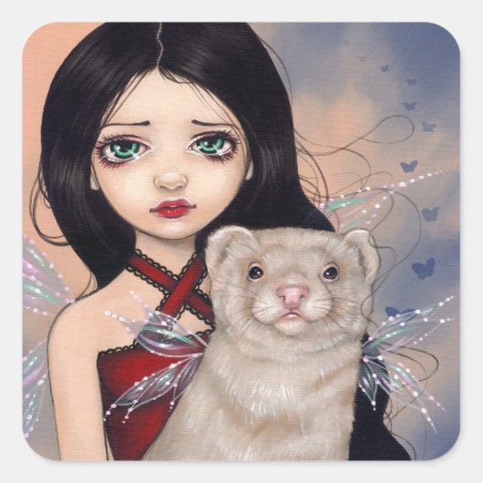 Aufkleber "Winged Ferret" (Vorderseite)