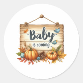 Aufkleber-Woodland Kinderdusche Einladung Siegel - Runder Aufkleber