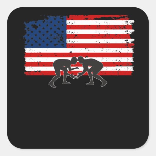 Aufkleber Wrestling für amerikanische Flagge Cool (Vorderseite)