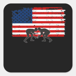 Aufkleber Wrestling für amerikanische Flagge Cool 