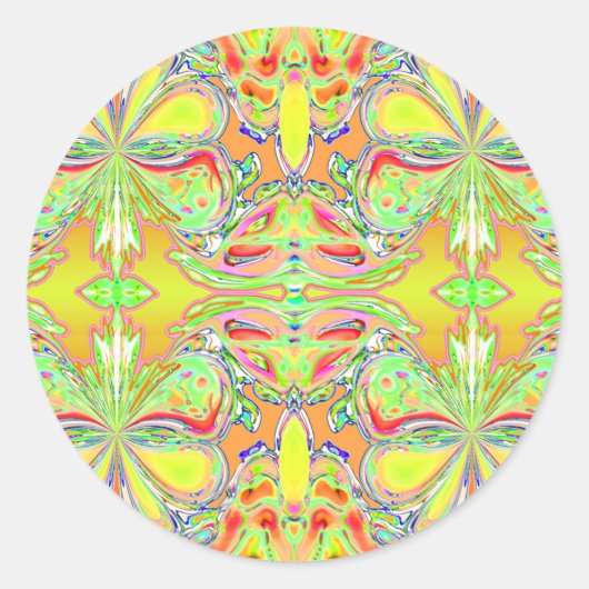 Aufkleber "Yellow Butterfly Mandala" (Vorderseite)