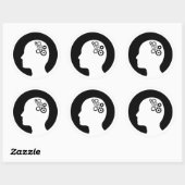 Aufkleber | Zahnräder im Gehirn (Blatt)