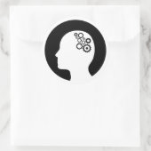 Aufkleber | Zahnräder im Gehirn (Tasche)
