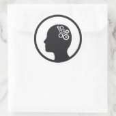 Aufkleber | Zahnräder im Gehirn (Tasche)