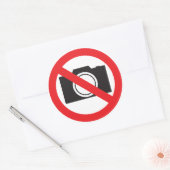 Aufkleber-Zeichen Keine Kamera erlaubt Runder Aufkleber (Umschlag)