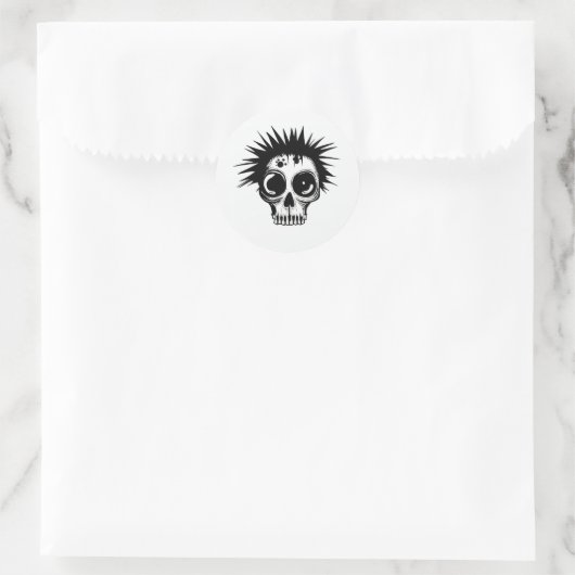 Aufkleber "ZOMBIE PUNK SKULL" (Tasche)