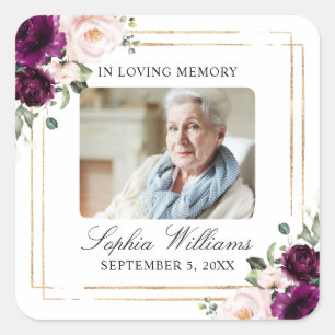 Aufkleber zum Beerdigungsplatz für Lila Gedenkstät