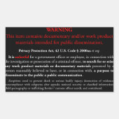 Aufkleber zum Datenschutzgesetz, schwarzes Rechtec (Vorderseite)