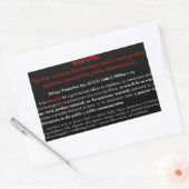 Aufkleber zum Datenschutzgesetz, schwarzes Rechtec (Umschlag)