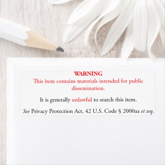 Aufkleber zum Datenschutzgesetz, weißes Etikett (Insitu)