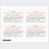 Aufkleber zum Datenschutzgesetz, weißes Rechteck (Blatt)