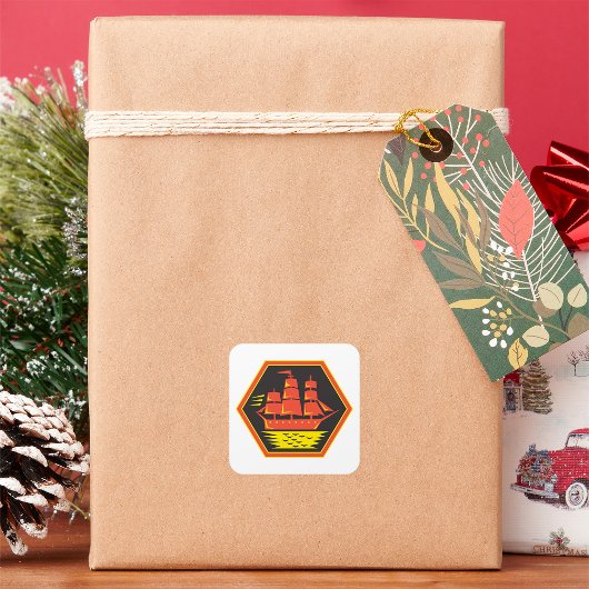 Aufkleber zum historischen Clipper-Platz