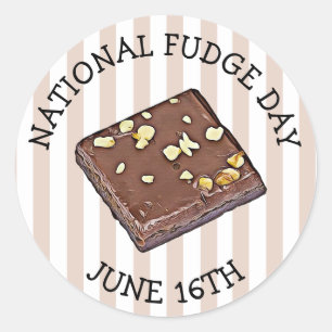 Aufkleber zum nationalen Fudge-Tag