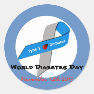 Aufkleber zum Weltdiabetestag