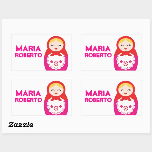 Aufkleber zur Bezeichnung der Puppe (Blatt)