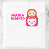 Aufkleber zur Bezeichnung der Puppe (Tasche)