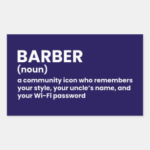 Aufkleber zur Definition von klassischem Barber
