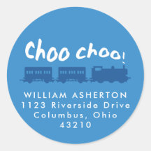 Aufkleber zur Rücksendeadresse des Zuges