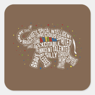 Aufkleber zur Sensibilisierung für Autismus: Stick