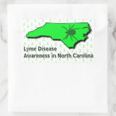 Aufkleber zur Sensibilisierung für Lyme in North C (Tasche)