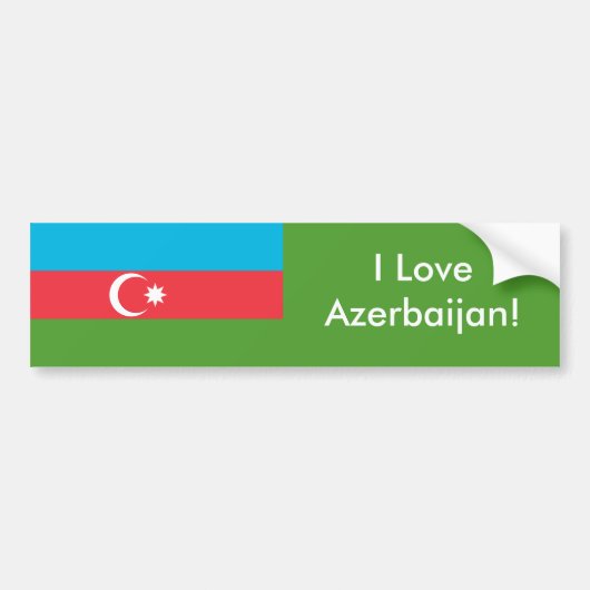 Aufkleberflagge Aserbaidschans Autoaufkleber (Vorne)