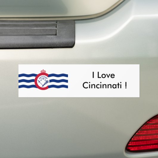 Aufkleberflagge Cincinnati, Staat Ohio, USA Autoaufkleber (Auf Auto)