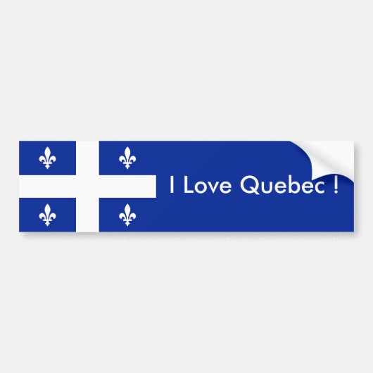 Aufkleberflagge Quebec, Kanada Autoaufkleber (Vorne)