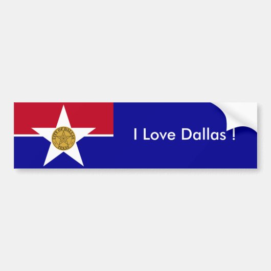 Aufkleberflagge von Dallas, USA Autoaufkleber (Vorne)