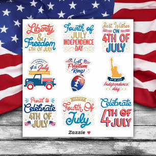 Aufkleberkollektion für festliche Amerikanische Un Aufkleber