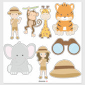 Aufkleberpackung für Dschungelforscher 2 Aufkleber (Blatt)